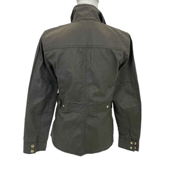 J. Crew Waxed Downtown Field Jacket Coat Size XS Green - Picture 6 of 16